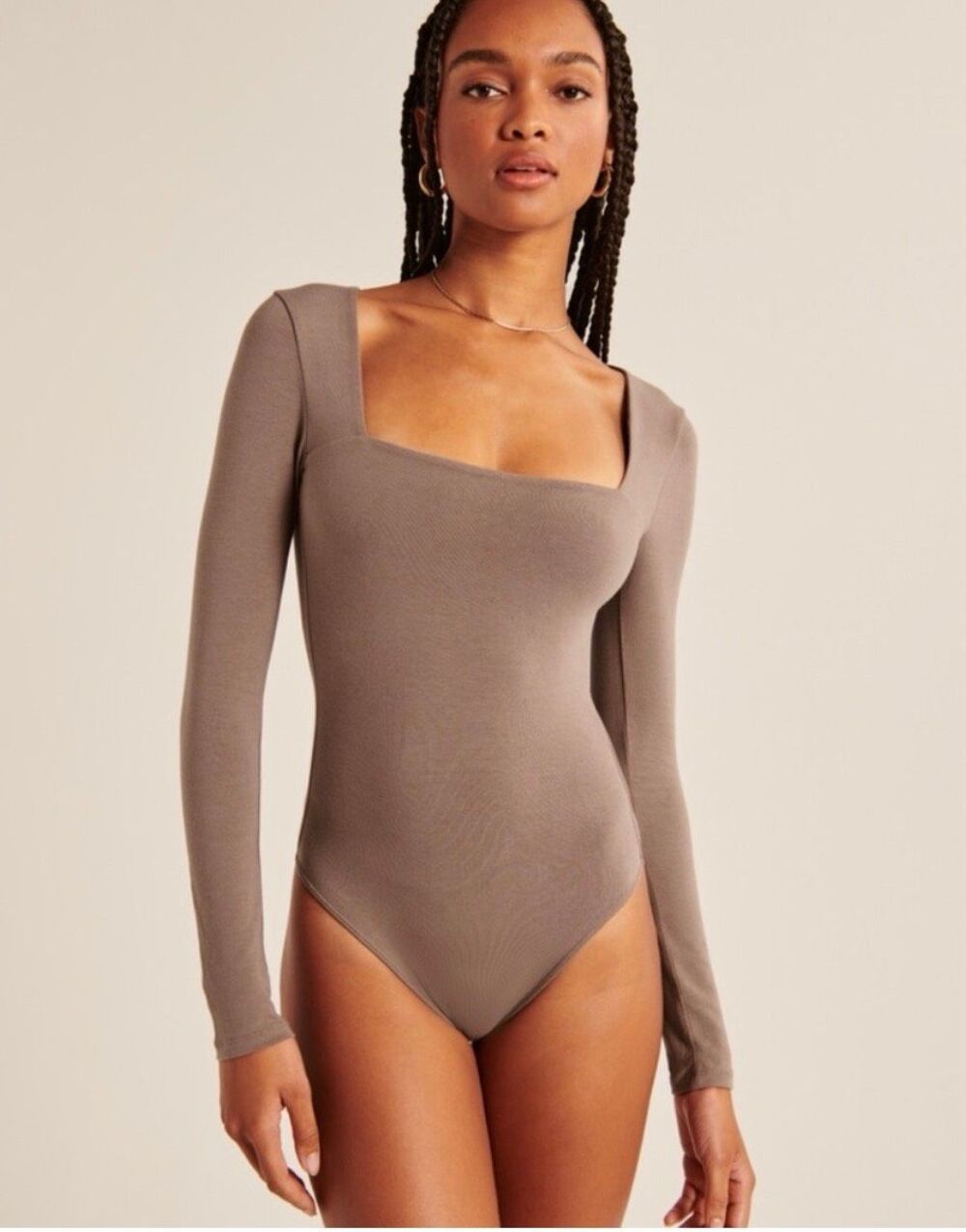 Abercrombie & Fitch Soft A&F Collection Long Sleeve Bodysuit Size M